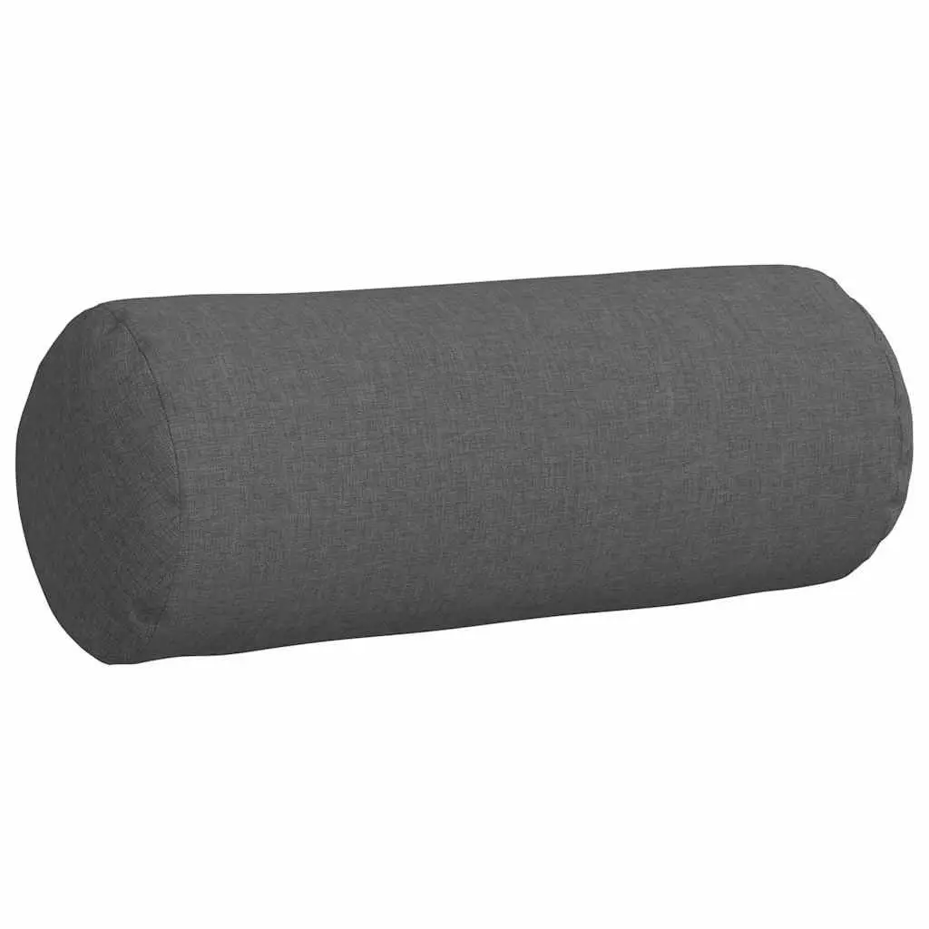 Bolster Pillows Polyester 15cm x 40cm Dark Grey 2 pcs