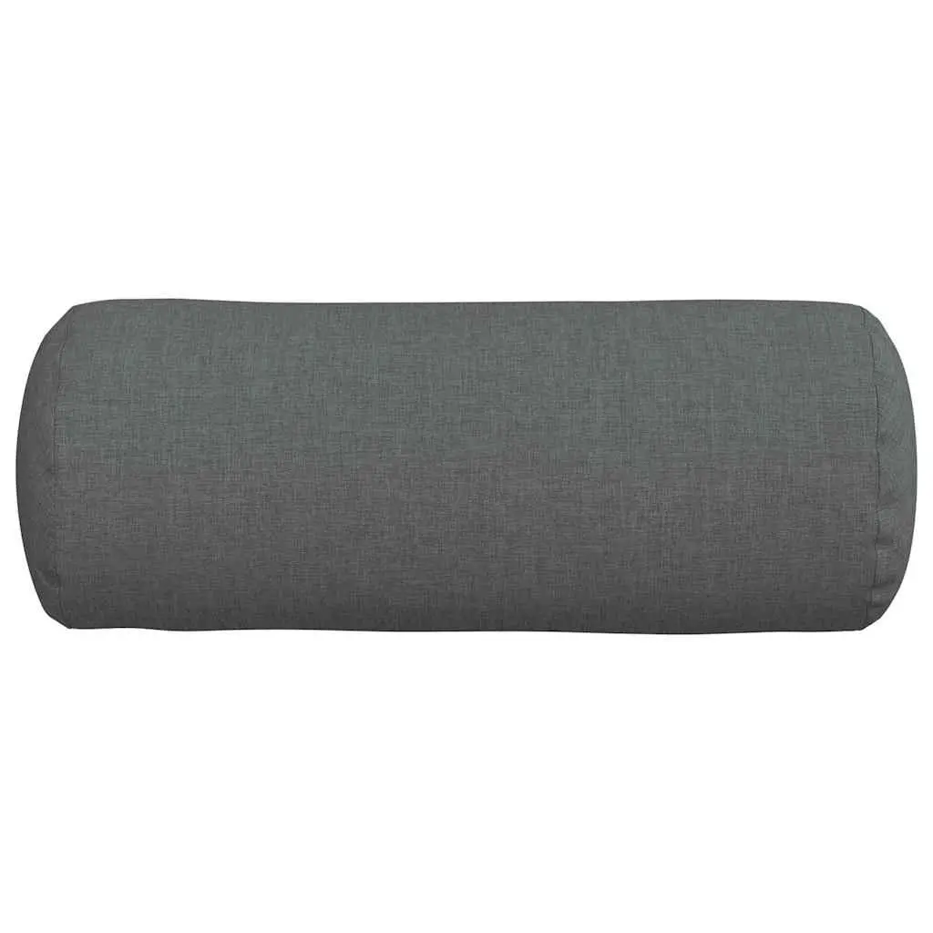 Bolster Pillows Polyester 15cm x 40cm Dark Grey 2 pcs