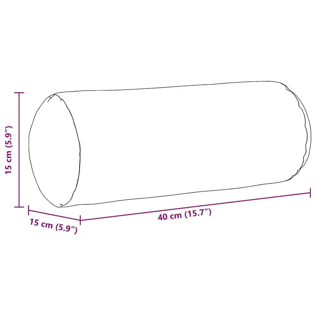 Bolster Pillows Polyester 15cm x 40cm Dark Grey 2 pcs