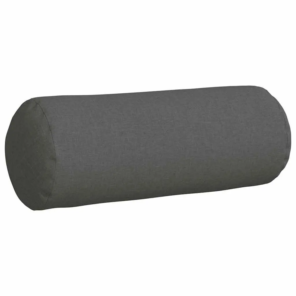 Grey Cylindrical Bolster Pillows 25 x 70 cm