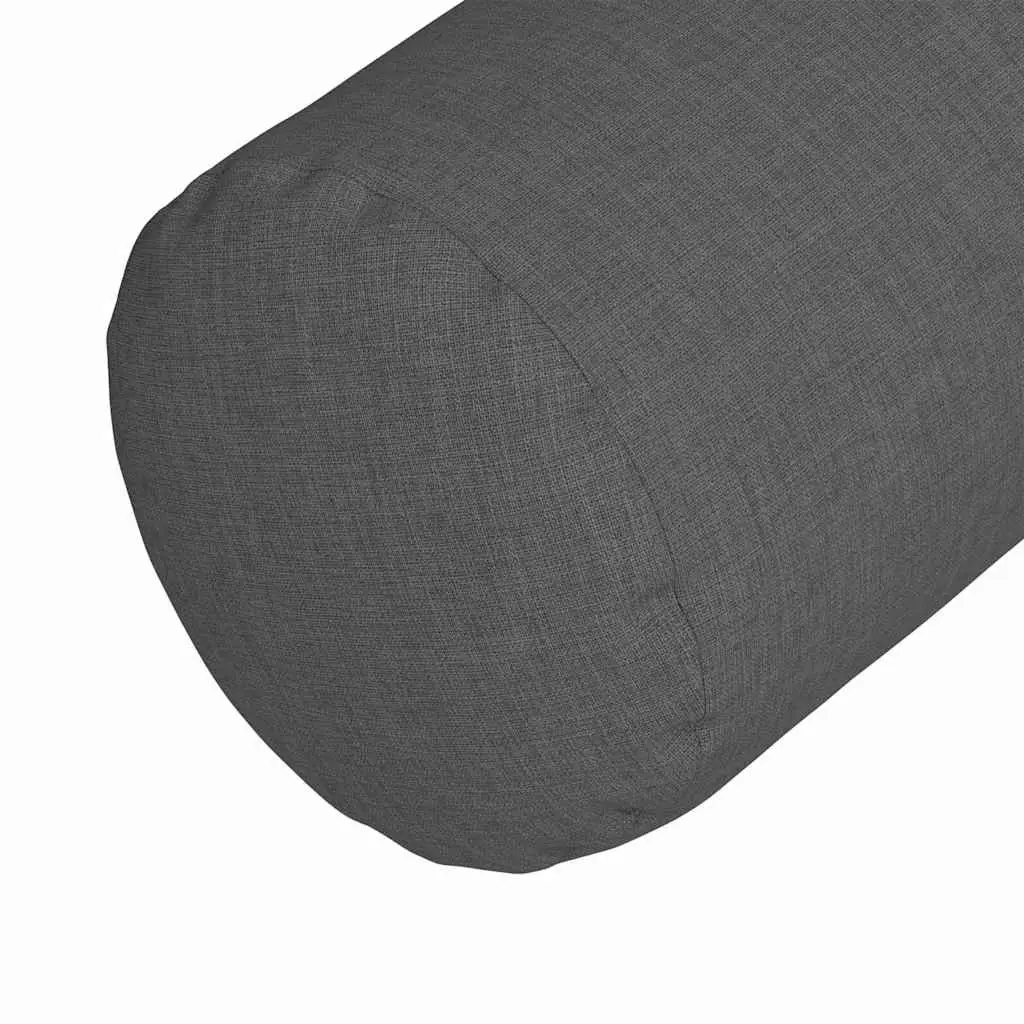 Grey Cylindrical Bolster Pillows 25 x 70 cm