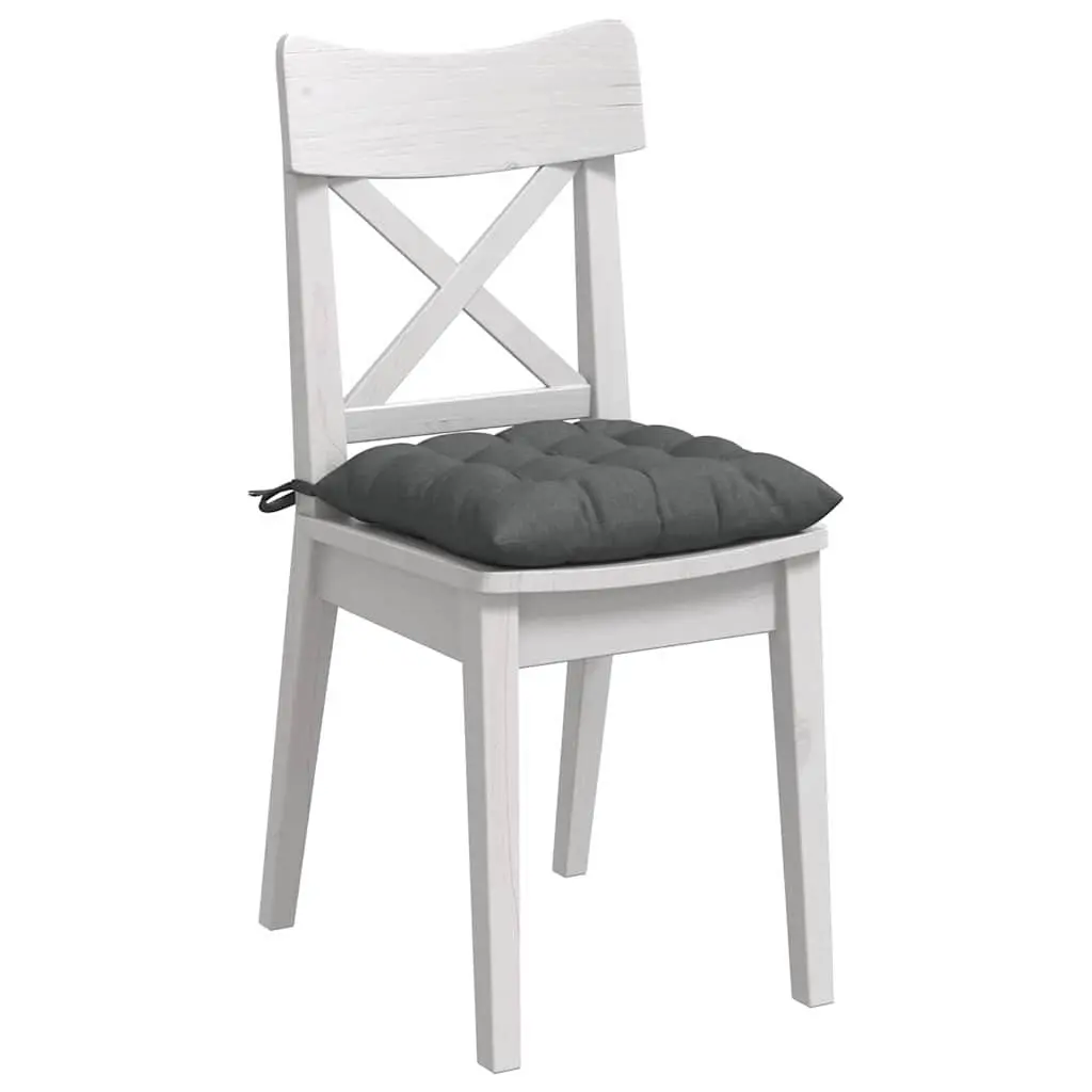 Seat Cushions Polyester 40x40x6cm Grey 4 Pieces Square Indoor Home Decor