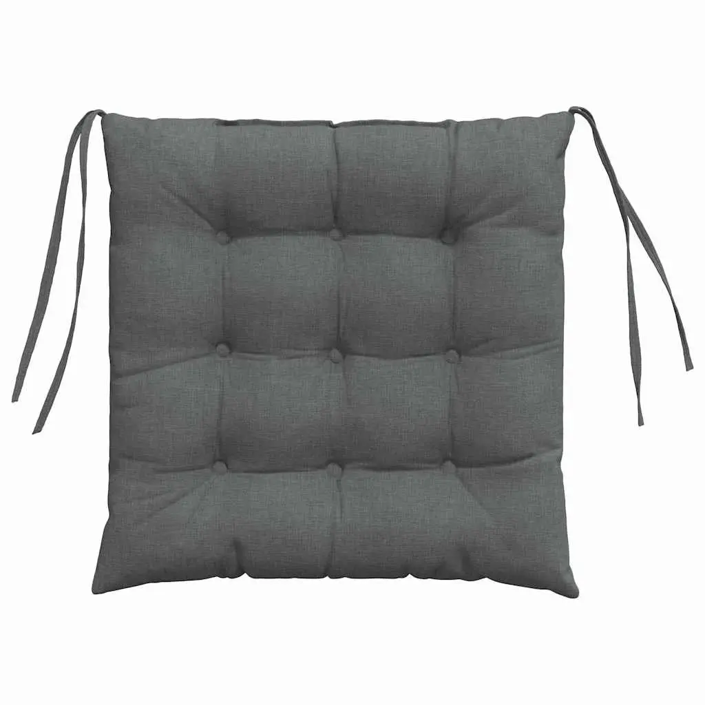 Seat Cushions Polyester 40x40x6cm Grey 4 Pieces Square Indoor Home Decor