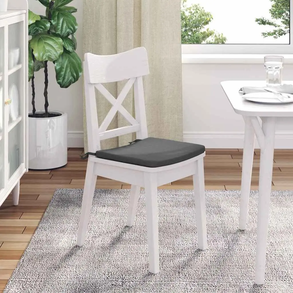 Seat Cushions 4 pcs Dark Grey 40x40x3cm Indoor Chair Sofa Cushion Set
