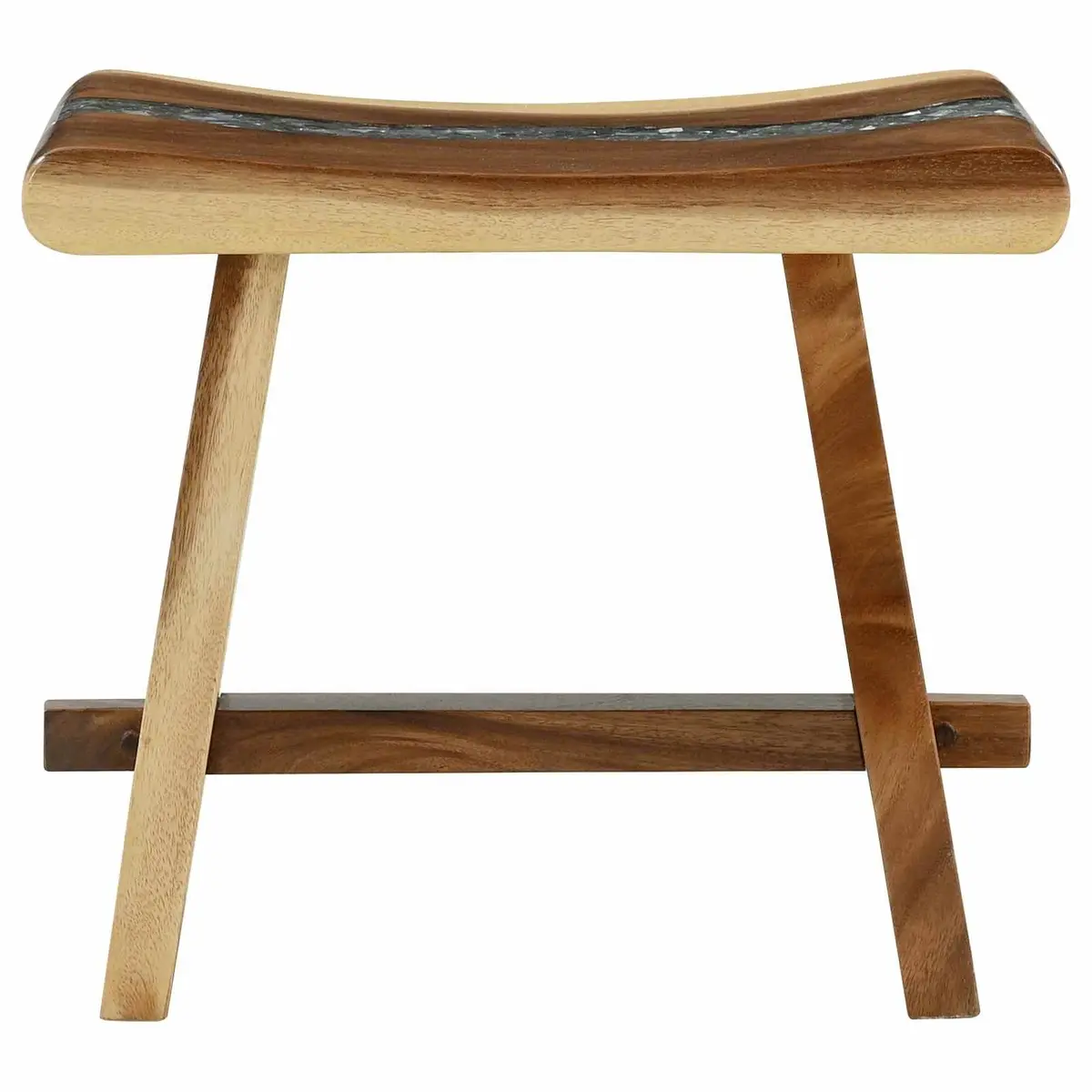 Shower Stool Solid Suar Wood 50 x 30 x 44 cm Brown