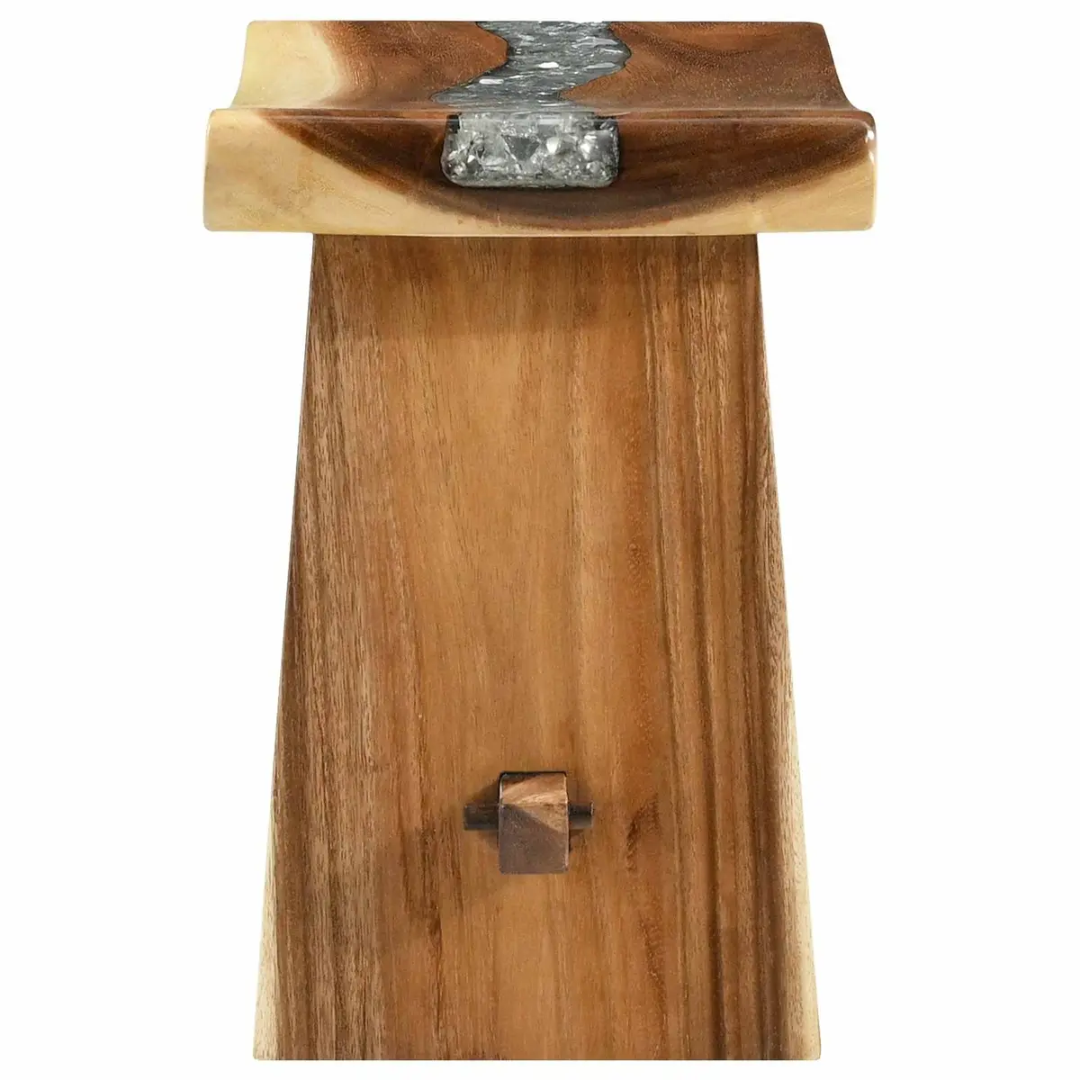 Shower Stool Solid Suar Wood 50 x 30 x 44 cm Brown