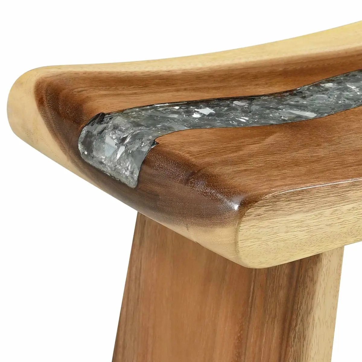 Shower Stool Solid Suar Wood 50 x 30 x 44 cm Brown