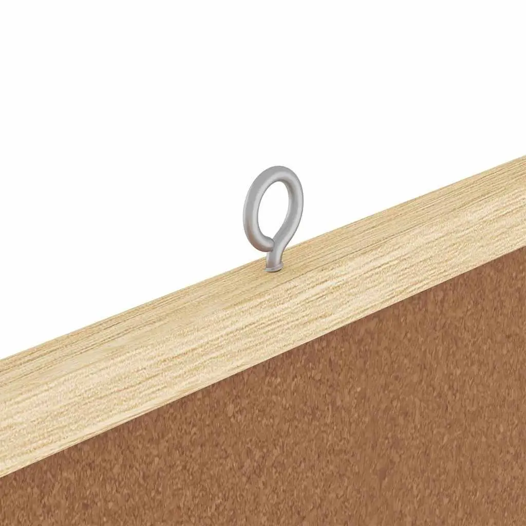Folding Bulletin Board Solid Pine Wood 80x80cm Brown