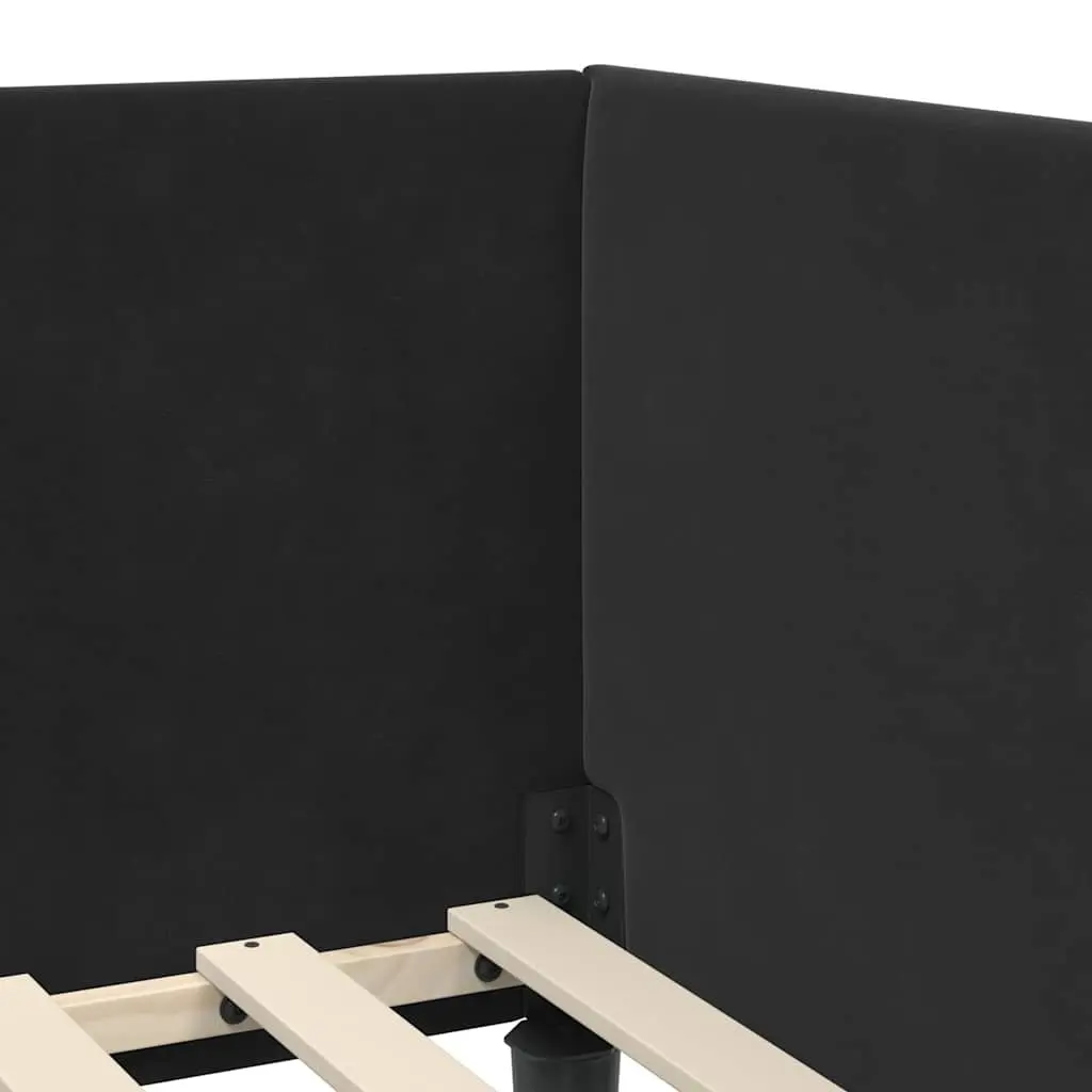 Black Corner Bed Frame Sofa 90cm x 190cm