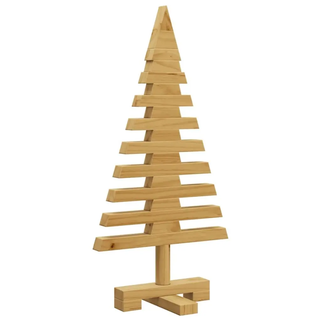60cm Solid Pine Wooden Christmas Tree with Adjustable Branches