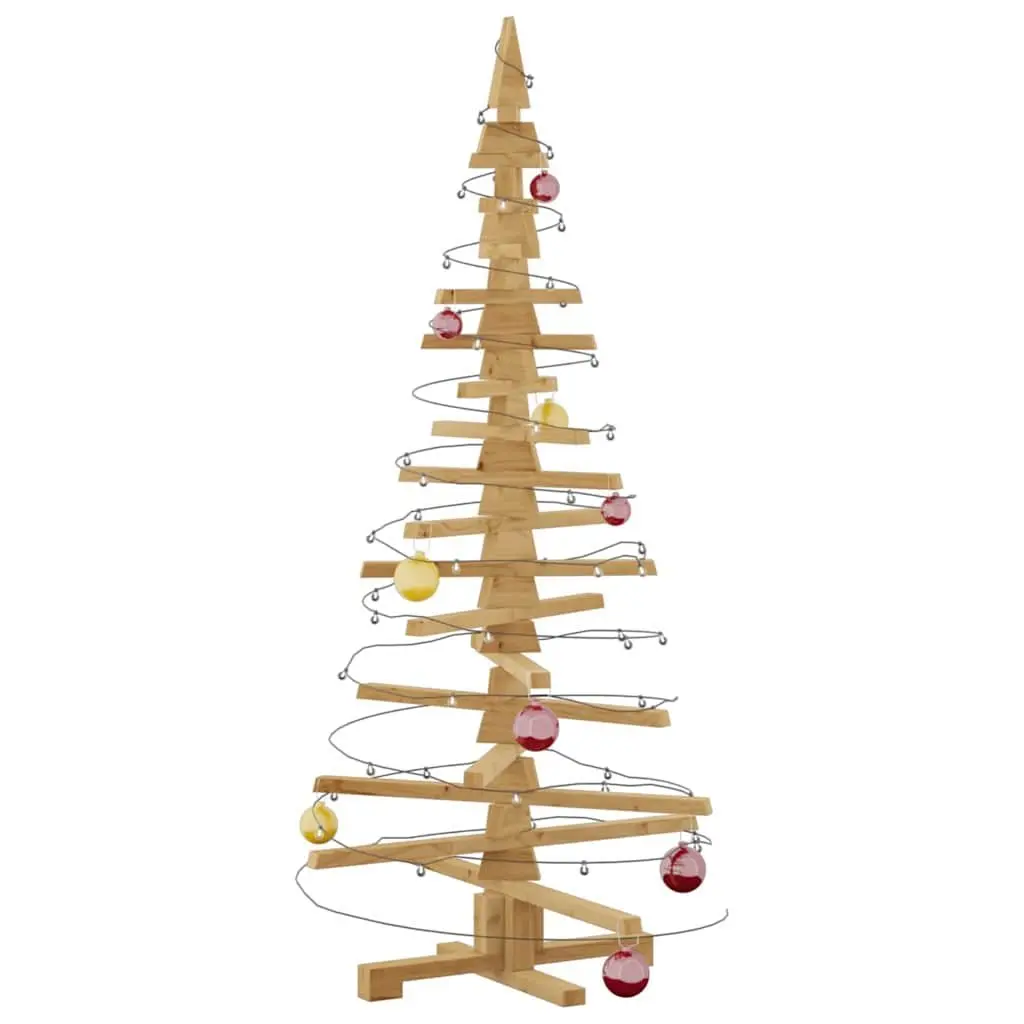 Wooden Christmas Tree 150cm Brown Adjustable