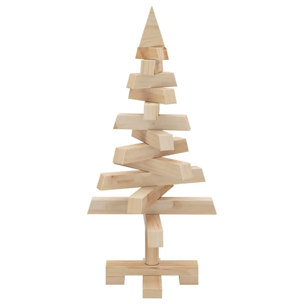 Solid Pine Wood Christmas Tree 60cm with Stable Stand