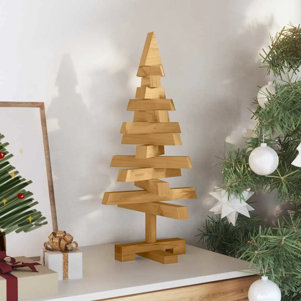 Wooden Christmas Tree 60cm with Brown Pine Base