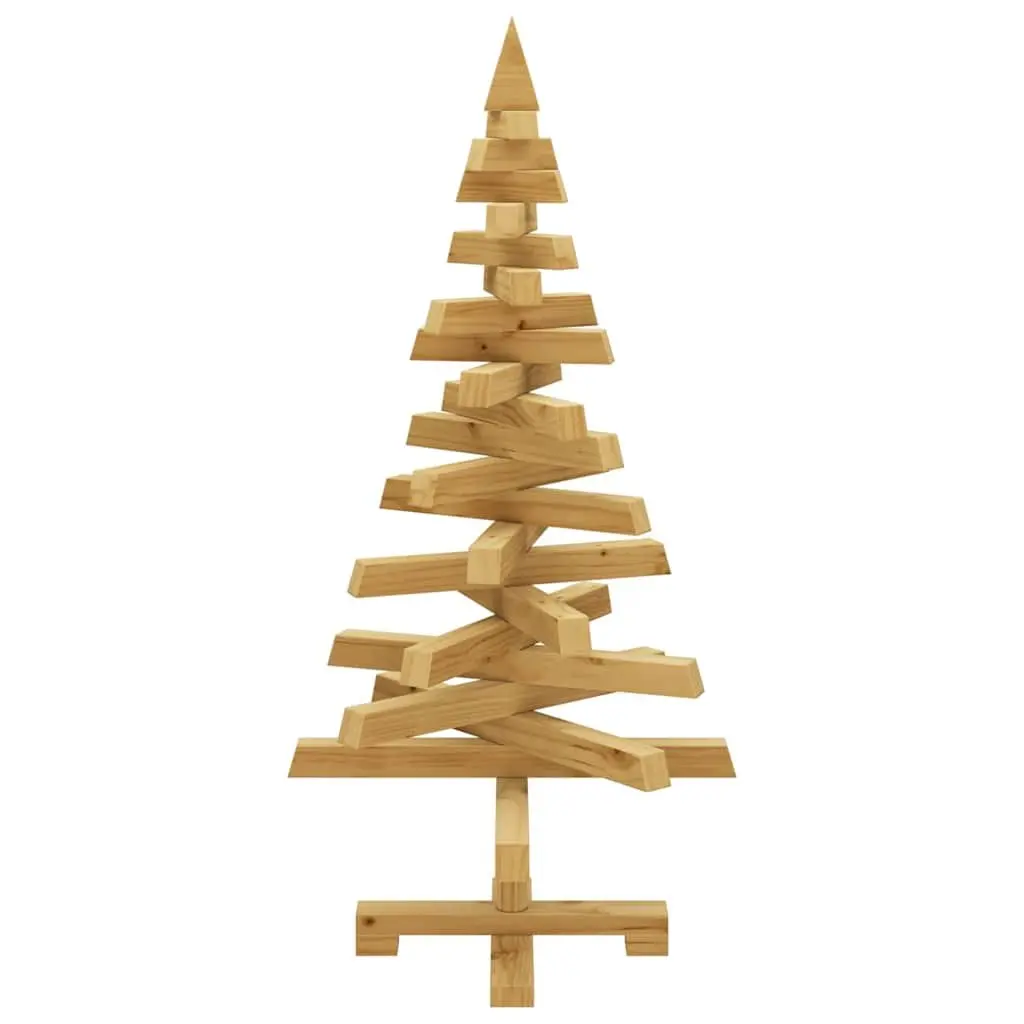 Solid Pine Wood Christmas Tree 90cm with Stand