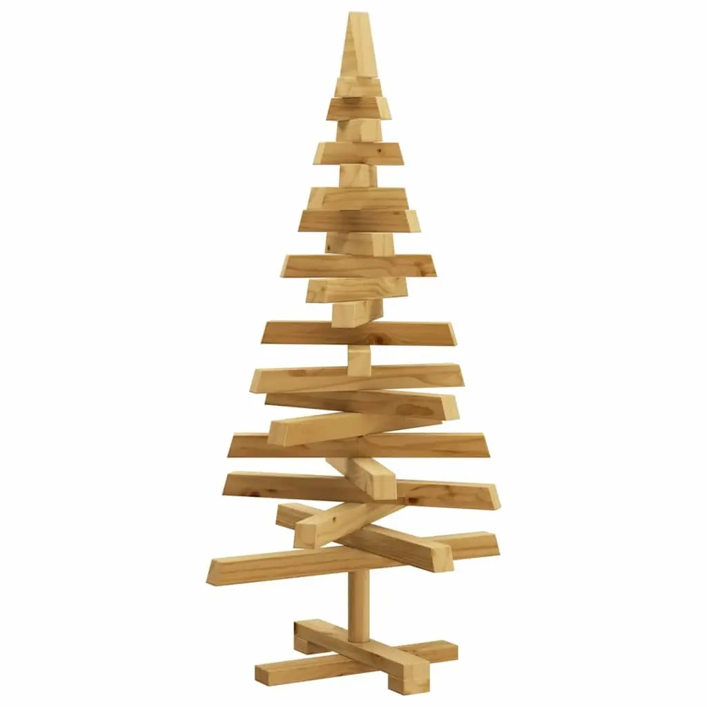 Solid Pine Wood Christmas Tree 90cm with Stand