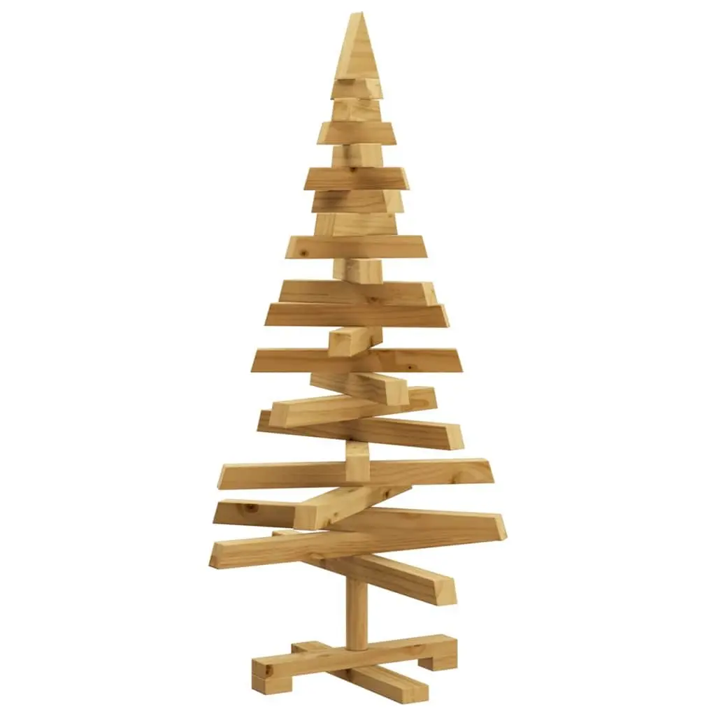 Solid Pine Wood Christmas Tree 90cm with Stand