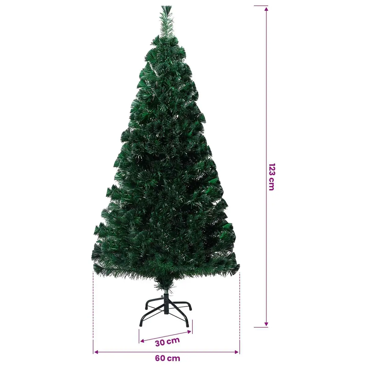 Christmas Tree PVC 60 x 60 x 123 cm Green Indoor Outdoor