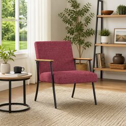 Red Fabric Recliner Chair for Modern Living Spaces