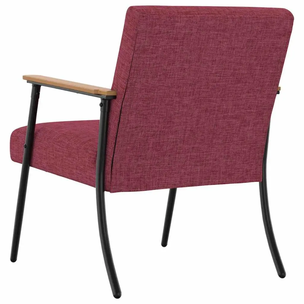 Armchair Red Fabric Modern Living Room Lounge Seat Comfortable Recliner Chair