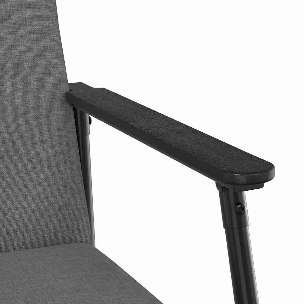 Armchair Soft Fabric Dark Grey Ergonomic Foam Cushion Indoor