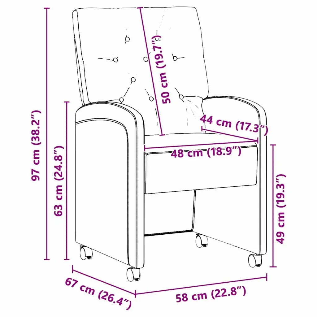 Dining Chairs with Wheels 2 pcs Grey Kitchen Room Furniture Modern Design