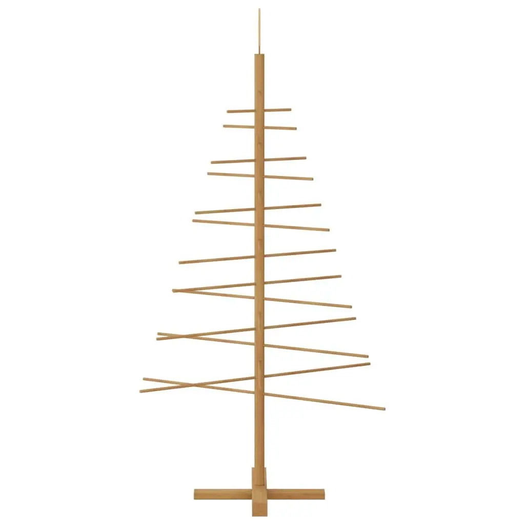 150cm Wooden Christmas Tree with Stand in Brown