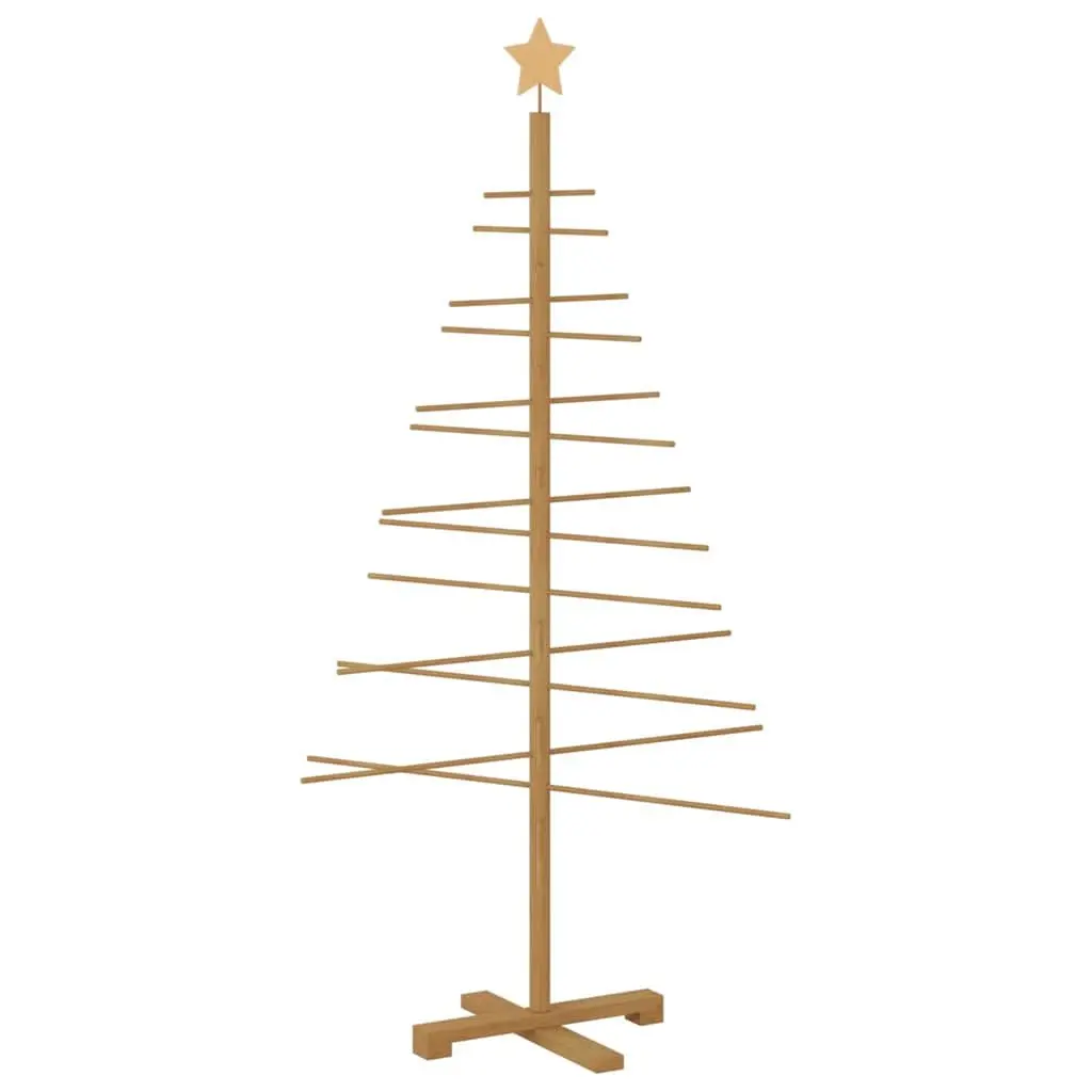 150cm Wooden Christmas Tree with Stand in Brown