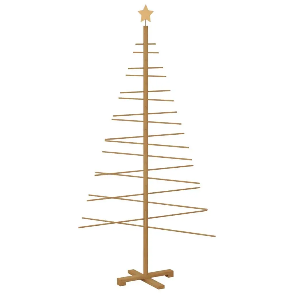 Wooden Christmas Tree Bamboo 180cm Brown Seasonal Decoration