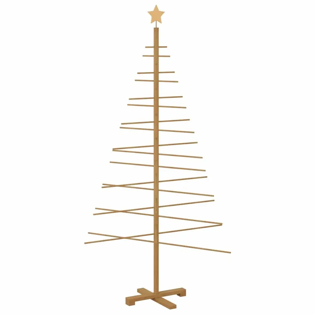 Wooden Christmas Tree Bamboo 180cm Brown Seasonal Decoration
