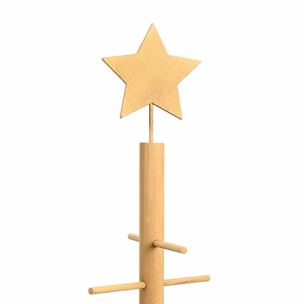 Wooden Christmas Tree Bamboo 180cm Brown Seasonal Decoration