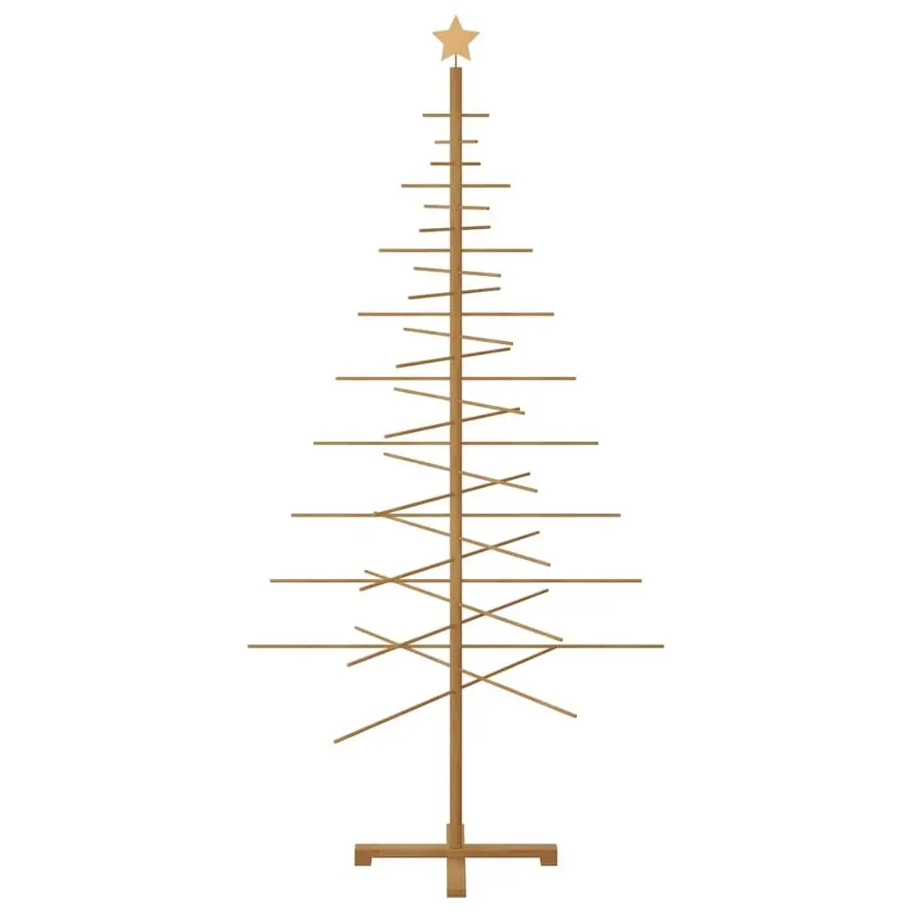 Wooden Christmas Tree 210cm Brown Bamboo Decor