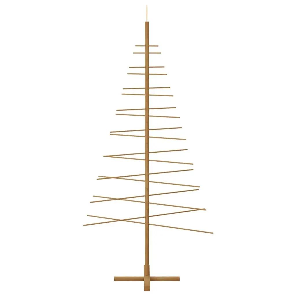 Wooden Christmas Tree 210cm Brown Bamboo Decor
