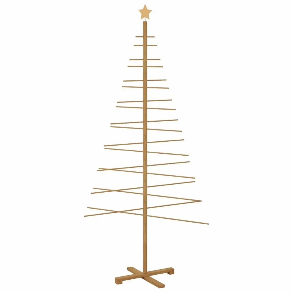 Wooden Christmas Tree 210cm Brown Bamboo Decor