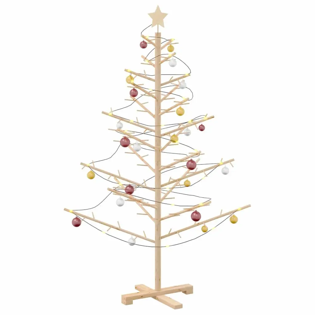 150cm Solid Pine Wooden Christmas Tree with Stand