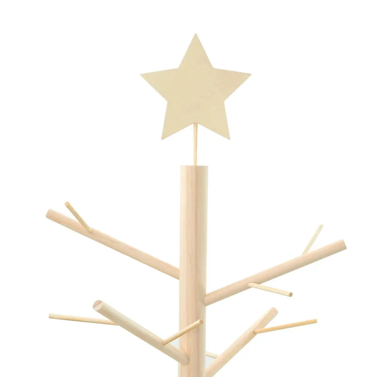 150cm Solid Pine Wooden Christmas Tree with Stand