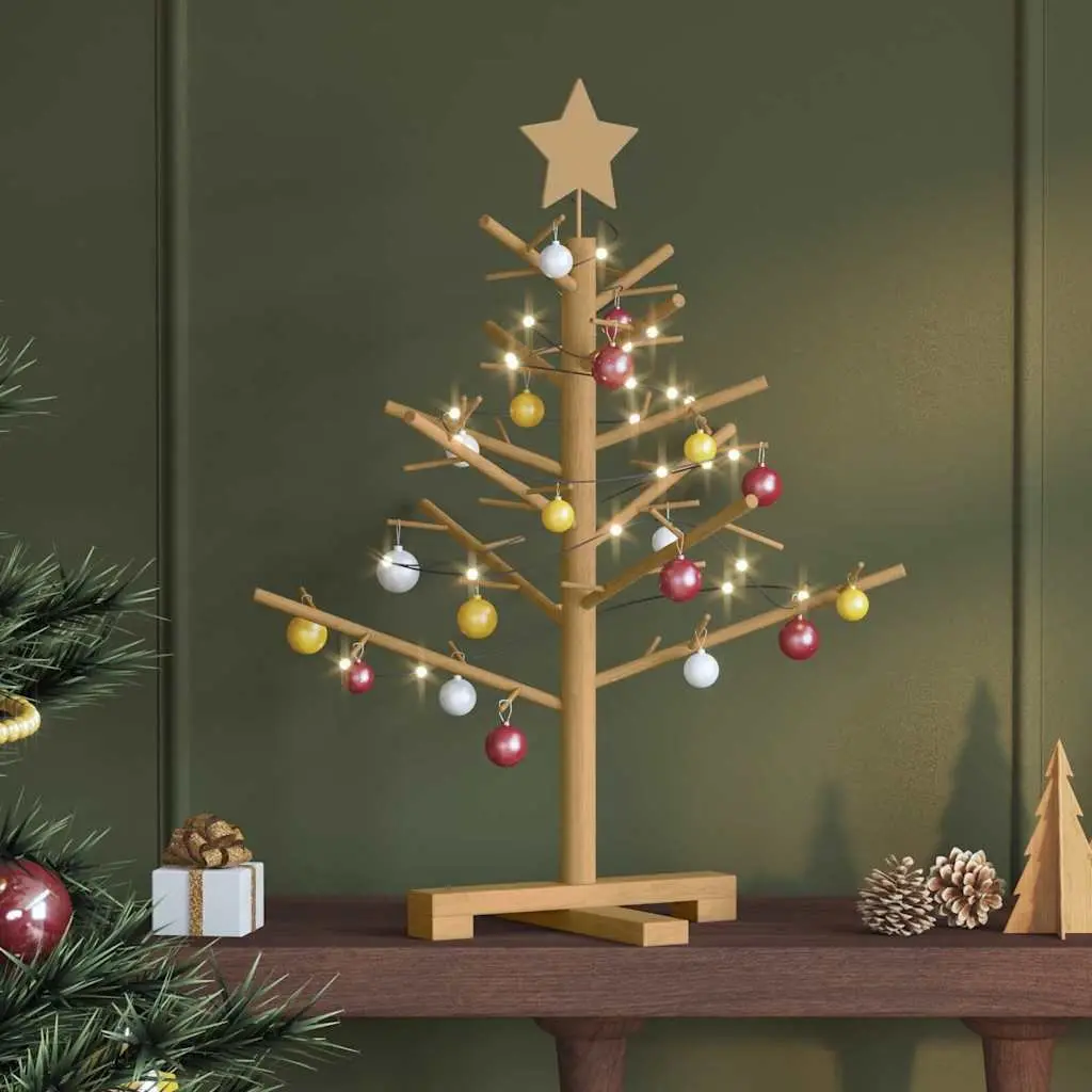 75cm Brown Wooden Christmas Tree with Stand