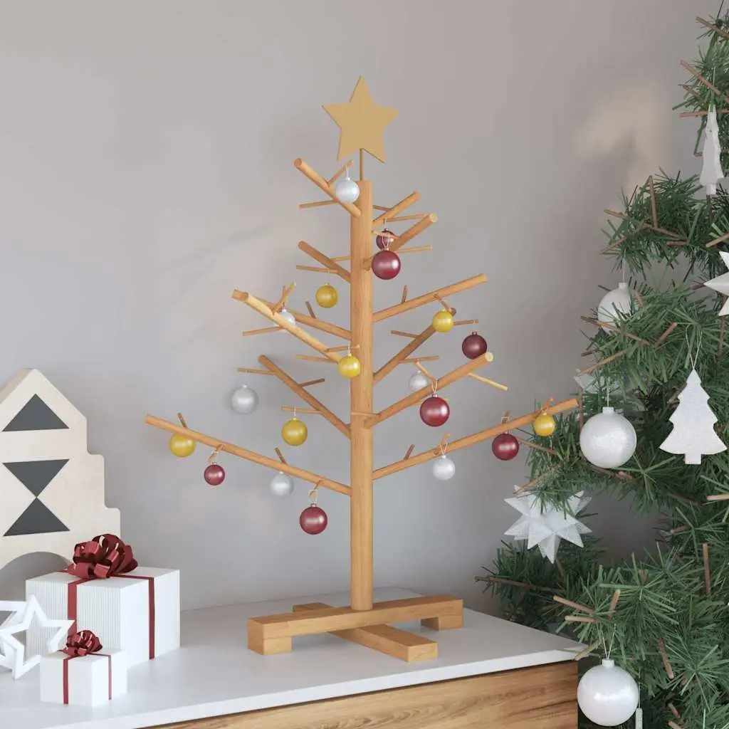 75cm Brown Wooden Christmas Tree with Stand