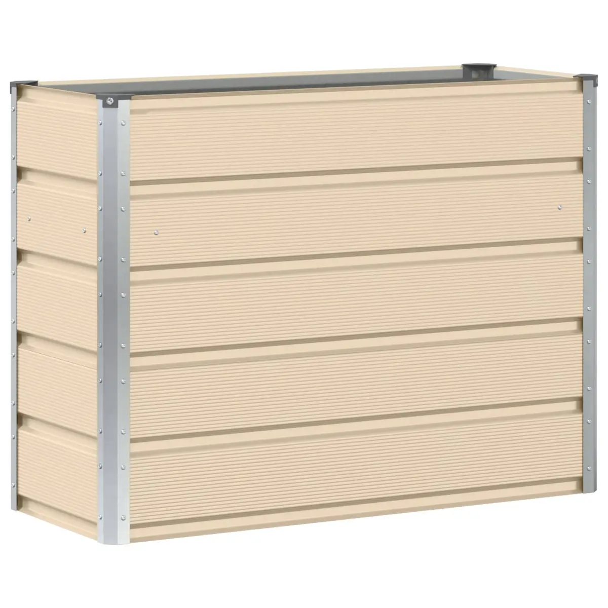 Steel Planter Ivory Indoor Outdoor Garden Patio Large Tall Modern Design