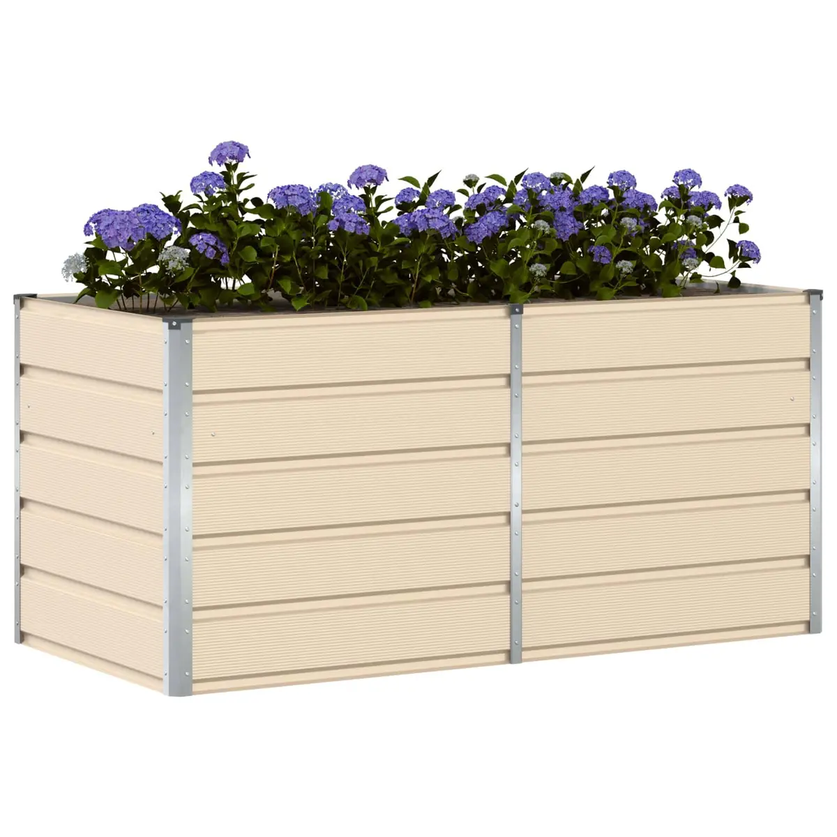 Planter Steel Plastic Large Ivory 160x80x75cm