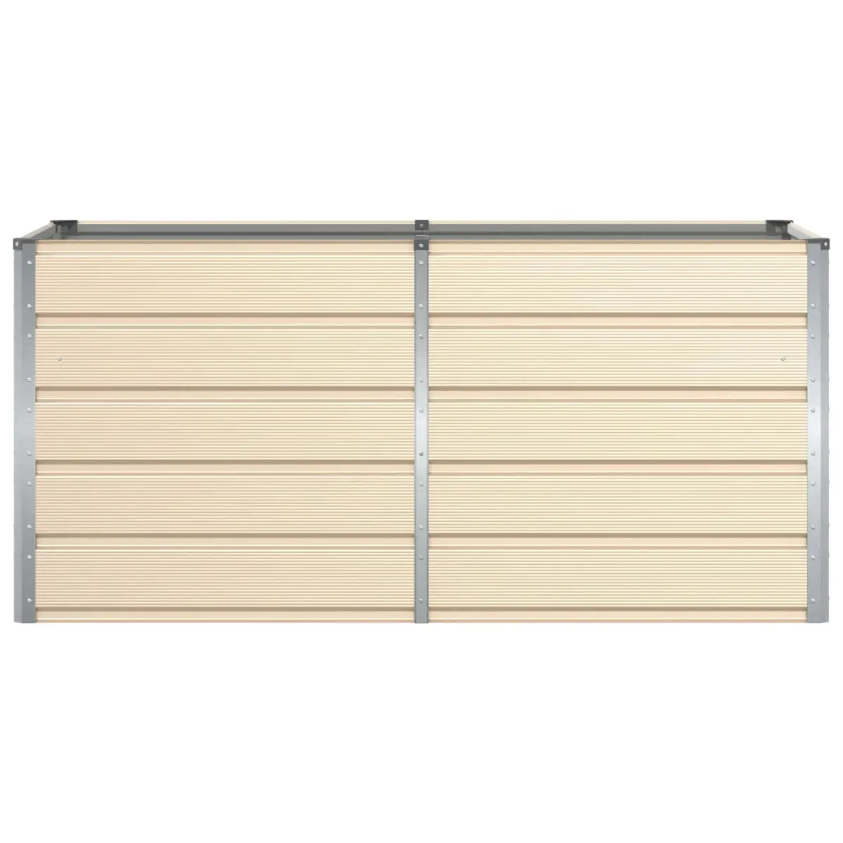 Planter Steel Plastic Large Ivory 160x80x75cm