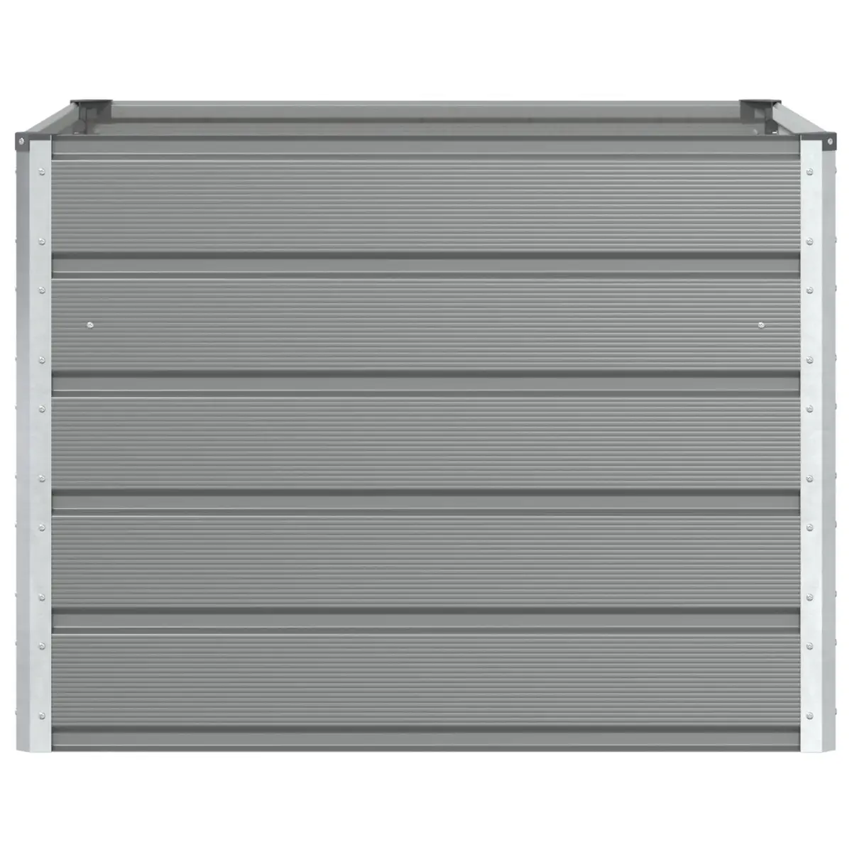 Steel Planter Light Grey 100 x 100 x 75 cm Modern Garden Outdoor Decorative Pot
