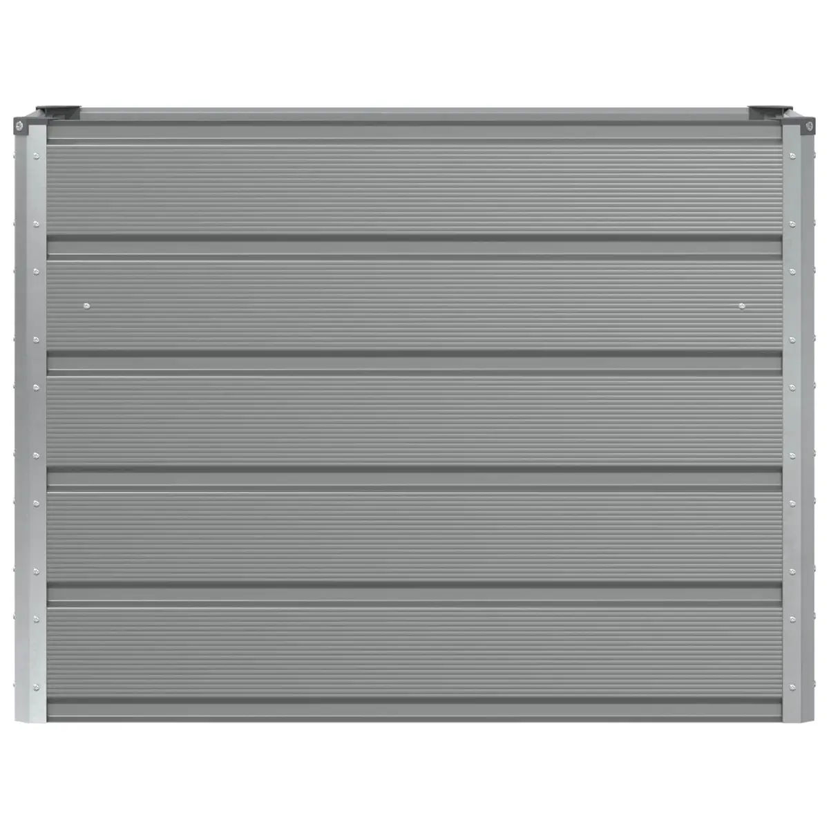Light Grey Steel Planter 100 x 40 x 75 cm for Indoors and Outdoors