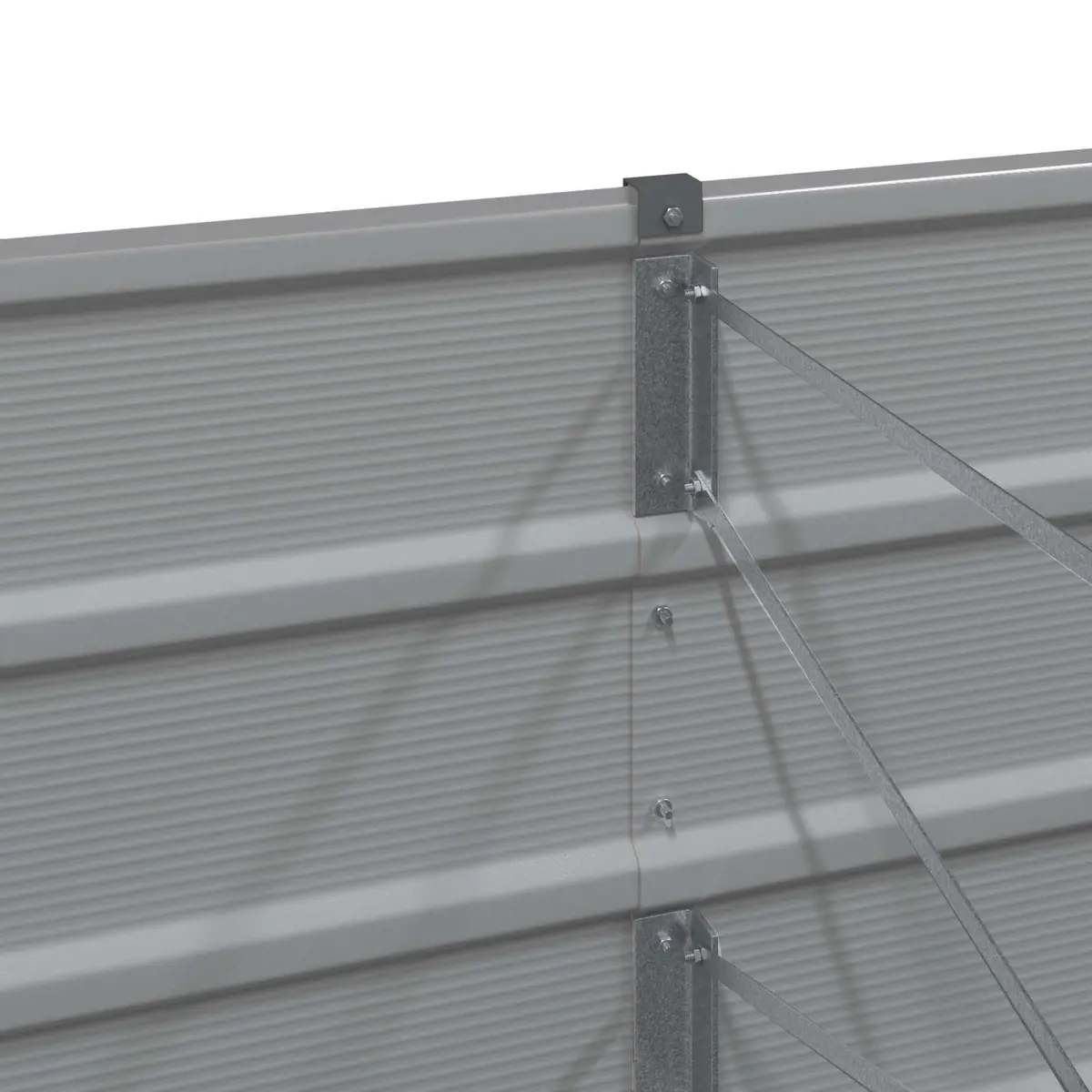 Light Grey Modern Planter 480x80x45cm for Gardens