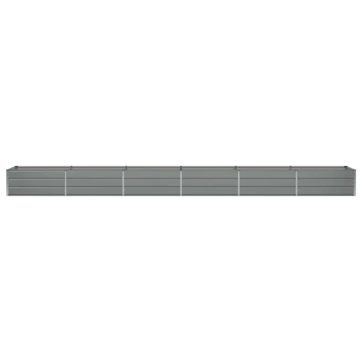Large Steel Planter Light Grey 600 x 80 x 45 cm Garden Terrace Outdoor Indoor