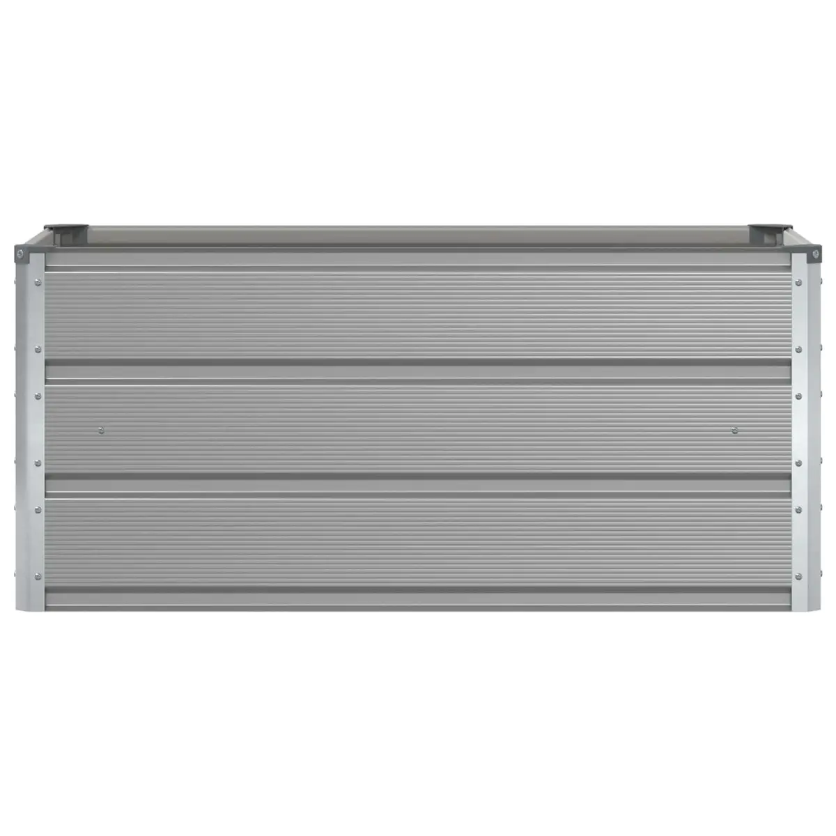 Steel Planter Galvanised Light Grey 100 x 50 x 45 cm
