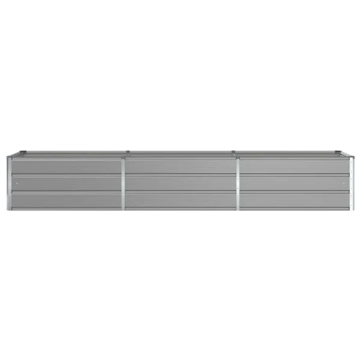 Galvanised Steel Planter Light Grey 290 x 50 x 45 cm