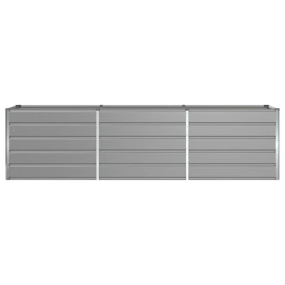 Light Grey Galvanised Steel Planter for Outdoor Spaces