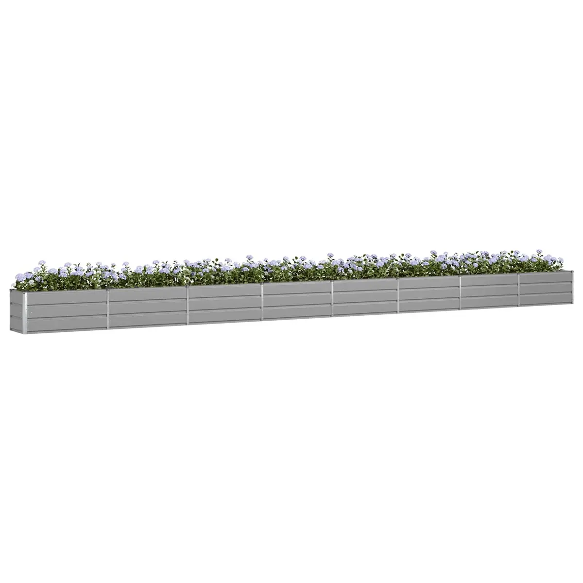 Galvanised Steel Planter Light Grey 770 x 50 x 45 cm