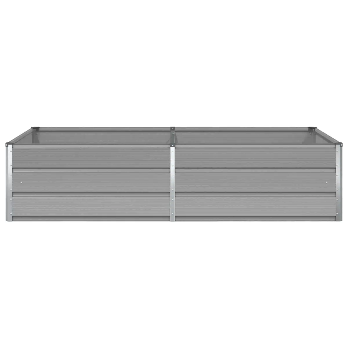 Steel Planter Galvanized 195 x 100 x 45 cm Light Grey