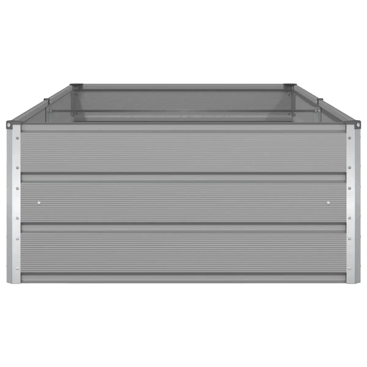 Steel Planter Galvanized 195 x 100 x 45 cm Light Grey